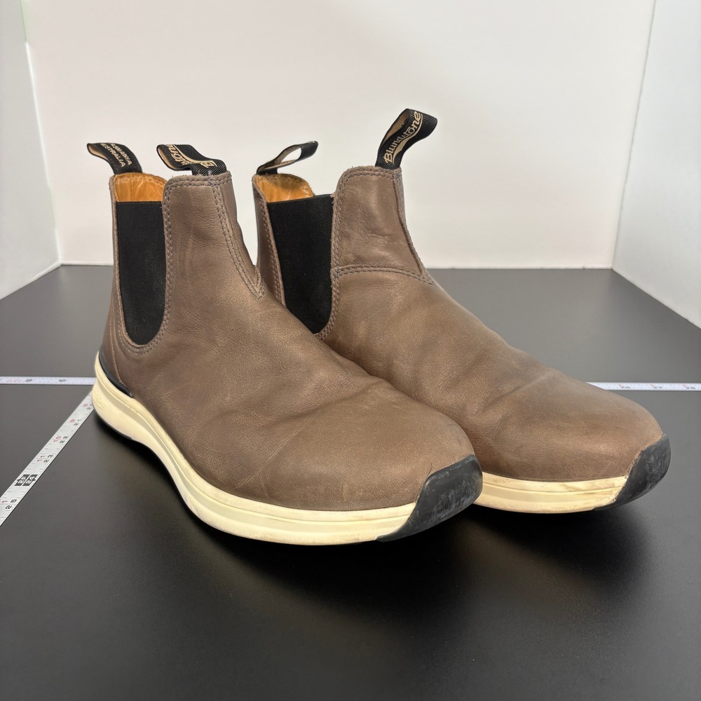 Blundstone Mens Active Chelsea Boots 10.5 Brown Leather Lightweight 2141